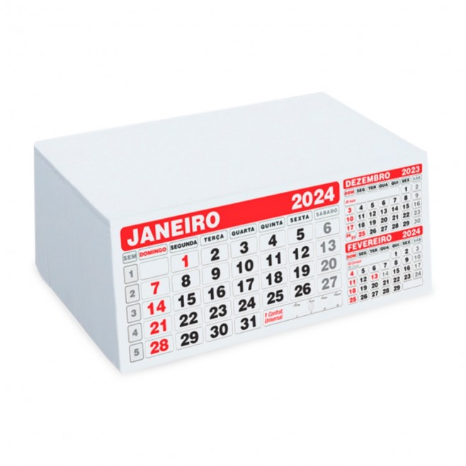 Folhinha Calendário 2024 Personalizado