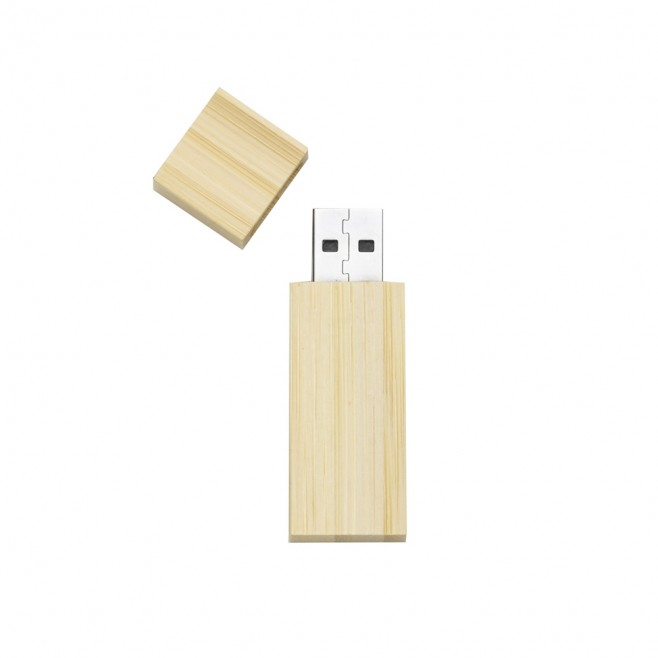 Pen Drive com Estojo em Bambu 4/8/16/32GB Personalizado 